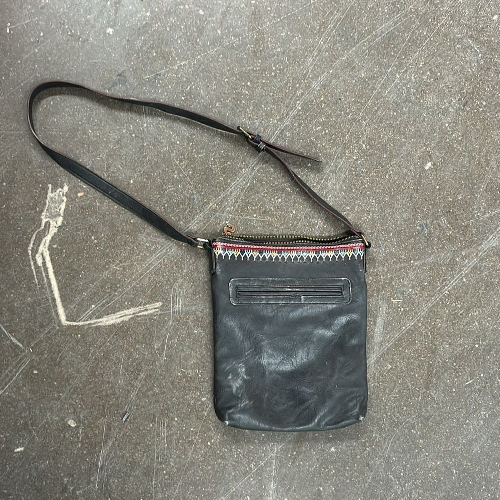 DESIGUAL Siara Ghana Bag Leather Purse Crossbody embroidered boho bohemian - Picture 3 of 3